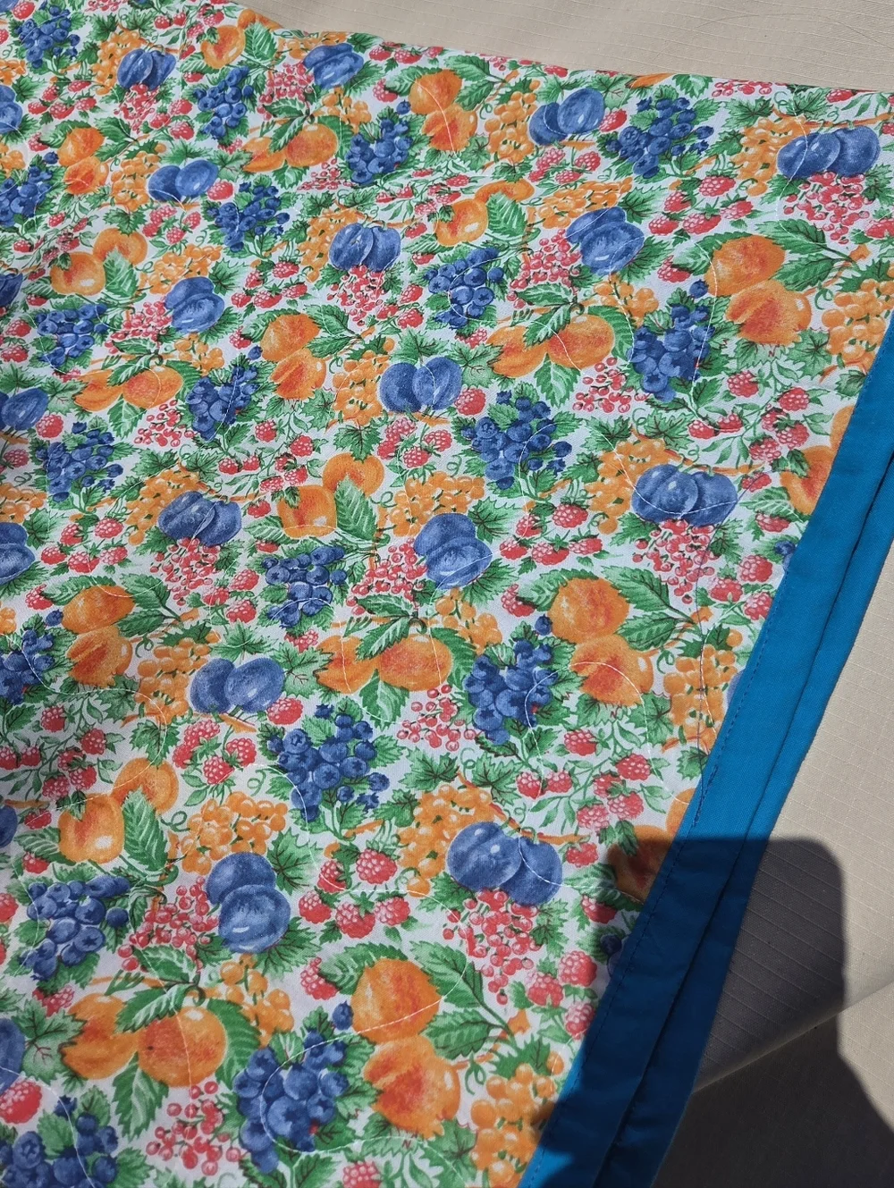 Vibrant Rainbow Gradient Quilt Runner, Wall Textile Hand Quilted
